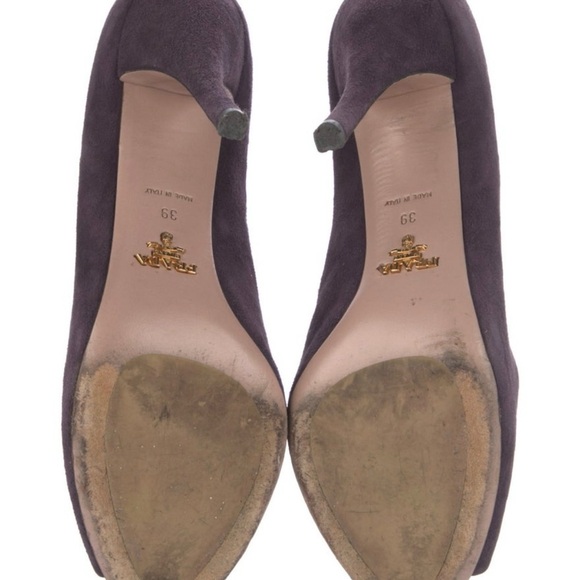 Prada Purple Stiletto Heels with Suede Finish - Picture 5 of 6